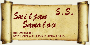 Smiljan Samolov vizit kartica